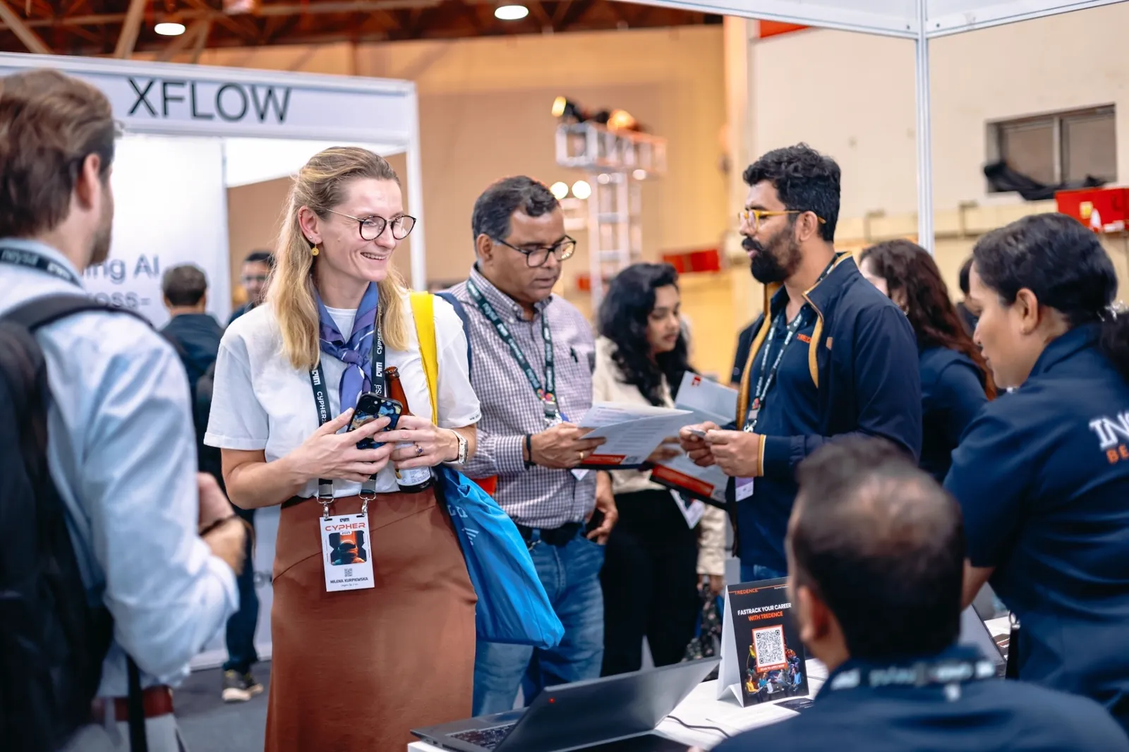 Delegates connecting on the MachineCon expo floor